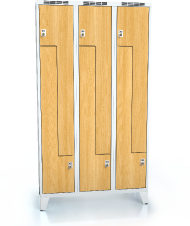 Cloakroom locker Z-shaped doors ALDERA with feet 1920 x 1050 x 500